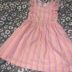 Bonnie Jean Pink and Yellow Striped Dress
